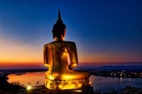 Gro&szlig;er Buddha bei Pakse, Laos